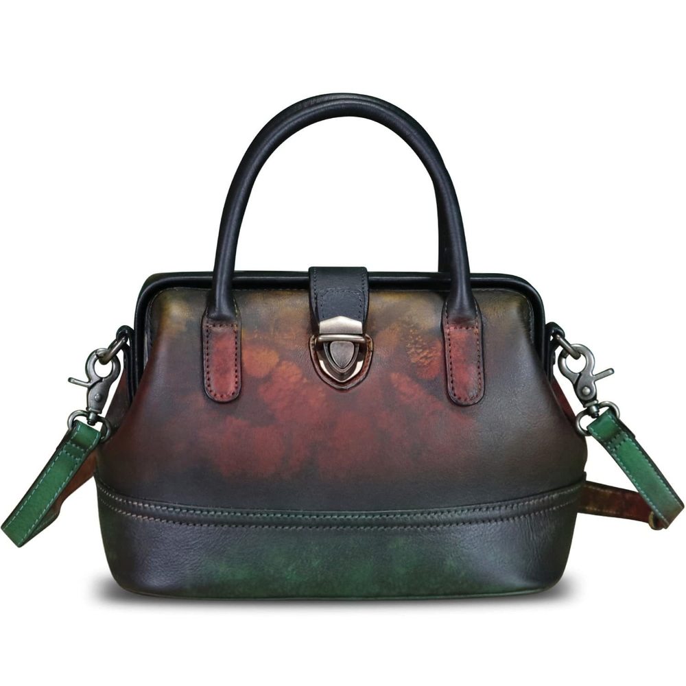 Genuine Leather Satchel Handbag Purse Top Handle Bags Handmade c: